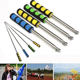 1.6 Meters Outdoor Flagpole Stainless Steel Telescopic Flag Pole for Teaching Pointer Tour Guide Banner Flagstaff Decoration 30pcs u0530