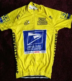 2022 United States Postal USPS Yellow Cycling Jersey Breathable Cycling Jerseys Short sleeve Summer Quick Dry Cloth MTB Ropa Cicli2153203