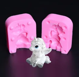 3D Unicorn Pegasus Fondant Cake Commorting Tool Инструмент для мыльной плесени