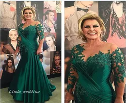 High Quality Green Lace Long Evening Dress Custom Make Mermaid Formal Mother of the Bride Dress Party Gown Plus Size8774782