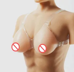 Crossdress Artificial Silicone Breast Form Big Bust Form Pads Fake Breast With Bra Straps 36DD 38D 40C4706364