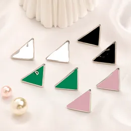 Inverted Triangle P Letter 18K Gold Plated Luxury Letters Stud Brand Designers Stainless Steel Women Pearl Earring Wedding Party Jewerlry