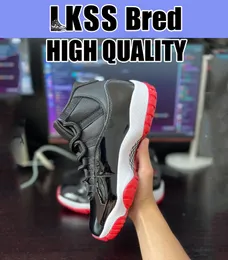 LKSS Bred Jumpman 11 11s Shoes OG Herr Basket Sneaker Sports Sneakers