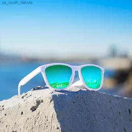 ドクリーユニセックスホワイトフレームブルーレンズサングラスミラーOculos Sun Glases gafas de solファッションサングラス男性と女性サングラスL230523
