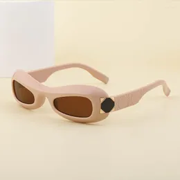 Солнцезащитные очки каджила европейская и американская персонализированная женская мода овальная рамка Y2G.