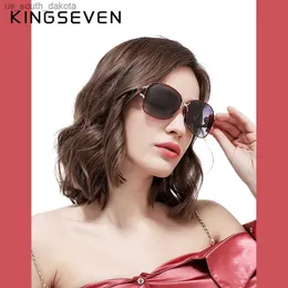 Sunglasses KINGSEVEN 2021 Women's Sun Glasses Elegant Polarized Sunglasses For Women Gradient Luxury Oculos Ladies Shades Female UV400 L230523