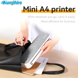 Printers Mini A4 Printer Peripage A40 Inkless Thermal Paper Wireless Bluetooth Phone Photo Printer Document Moving Office Tools