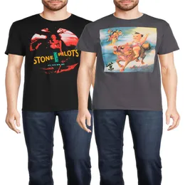Stone Temple Pilots Men S and Big Men's Album Graphic Tee 2-pak, rozmiary S-3xl