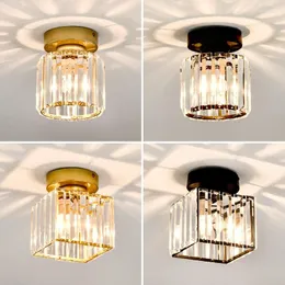 Ceiling Lights Square Stairwell Led Lamp Crystal Porch Light For Hallway Pathway Down Copper Kitchen Bar Lighting