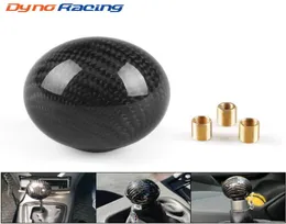 Real Carbon Fiber Universal Car Gear Shift Knob Shifter Lever Round Ball Shape No number style BX101578 BX1015798175058
