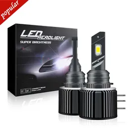 New 2Pcs H15 LED Bulb Canbus CSP Car Headlight High Beam Day Driving Running Light 12V 6000K White Auto Lamp for VW Audi BMW
