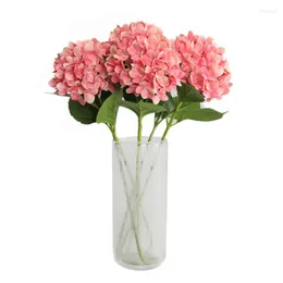 Dekorativa blommor 3D -tryck Big Hydrangea Barnch Artificial Bouquet Decoration Home Table Office Wedding Flower Arrangement Party Supplies