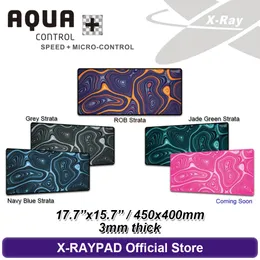 Rests 450x400x3mmXL/17.7"x15.7" Xraypad ROB Strata Aqua Control Plus Gaming Mouse Pads