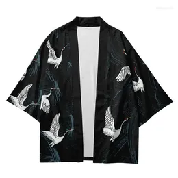 Ethnic Clothing Plus Size 6XL 5XL 4XL Loose Japanese Black White Robe Cardigan Women Men Harajuku Kimono Samurai Cosplay Blouse Yukata