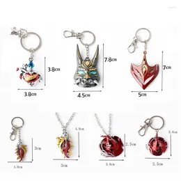 Keychains Genshin Impact Account Car Keychain Anime Tartaglia Xiao Mask Women Men Key Chain Ring Accessories Pendant Necklace