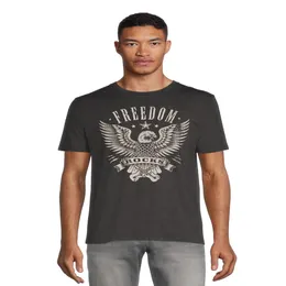 Americana Herren Big Men s Freedom Rocks Grafik-T-Shirt, Größen S-3XL