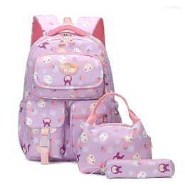 Torby szkolne 3 szt. Dzieci Backpcak Dzieci Zestaw dziewcząt Primary Backpack Princess School Torebki Mochilas Escolar Infantil