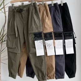 Мужские штаны Multi Big Pocket Compante Stone Blouss весенние и лето -летняя новая модная бренда ретро мужские леггинсы Менгинсы