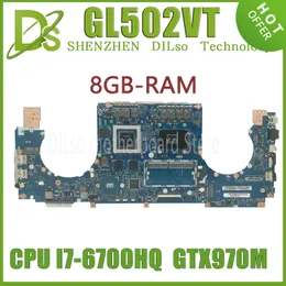 Moderkort Kefu GL502VT Motherboard för ASUS GL502V Laptop Mainboard 8GBRAM GTX970M3GB I76700HQ Testarbete 100%