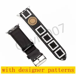 luxury designer F Strap Watchbands Watch Band 42mm 38mm 40mm 44mm iwatch 2 3 4 5 bands Leather Bracelet Fashion Stripes watchband 9516379