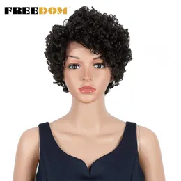 Mulheres perucas de renda sintética curly para mulheres negras e rendas curtas de renda curta natural, cabelos de alta temperatura 230524
