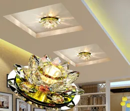 LAIMAIK Crystal LED Ceiling Light 3W AC90260V Modern Living Room Light Crystal Lamp LED Lamp Lighting Lotus Pumpkin Lights1974701