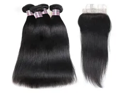 Brazilian Deep Wave Human Hair Bundles With Closure Peruvian Hair 4 Bundles Malaysian Body Wave Deep Loose Hair Extensions74441531739641