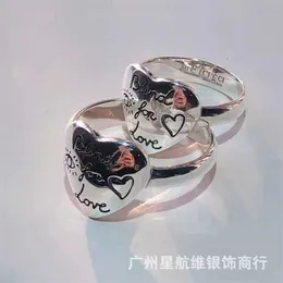 Designer smycken armband halsband ring av blomma fågel rädsla ord tidvatten blind för kärlek ri par ring