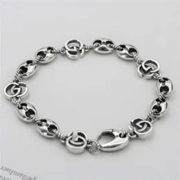 Designer smycken armband halsbandsring enkel fashionabla gris näsa ihåligt utdragande par armband