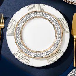 Plates Luxury Kitchen Plate Sets Birthday Modern Bone China Snack European Festive Salad Geschirr Set Serving Dishes