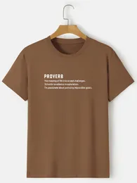 Herren-T-Shirts, lässiges Herren-T-Shirt mit Rundhalsausschnitt und kurzen Ärmeln und Sprichwort-Aufdruck