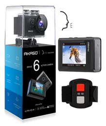 Brave 6 AKASO WiFi Action Camera 4K 20MP Voice Control EIS 30m Waterproof Camera Remote Control Video Recording Camera Sport Cam 26136795