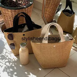 stylisheendibags Totes Elegant Ladies Straw Woven Handbag Women Holiday Beach Casual Tote Top-Handle Bags Fashion Retro Shoulder Bags 2022