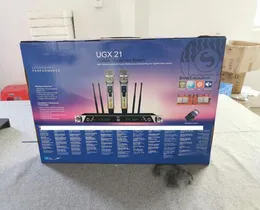 UGX21 Wireless Professional Microphone System IR -frekvens UHF Dynamisk MIC Automatisk 80m Party Stage Host Church Karaoke KTV Smart FM Microfones