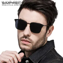 Sunglasses SIMPRECT Polarized Sunglasses Men UV400 High Quality Square Sunglasses Retro Sun Glasses For Men Anti-glare Driver's Oculos L230523