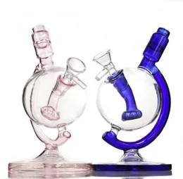 Globe Style Glass Bong Colorful Dab Rig Water Pipe 57inches Tall With Hosahs Bowl Accessories3733022