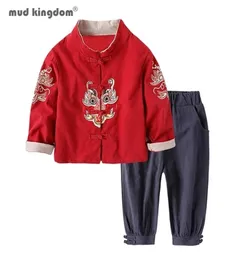 Mudkingdom Boys Girls Outifts Chinese Year Clothes Kids Costume Tang Jacket Coats and Pants Suit Children Clothing Sets 2202189600670