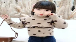Pullover Girls Sweater Kids Baby039s Coat Outwear 2021 Red Blue Thicken Warm Winter Autumn Knitting Tops Pure Cotton Children4218103