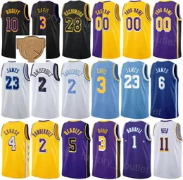 Finały wydrukowane w koszykówce Dennis Schroder Jersey 17 Wenyen Gabriel 35 Austin Reaves 15 LeBron James 6 Davis 3 Rui Hachimura 28 Dangelo Russell 1 Niestandardowe mężczyźni kobiety