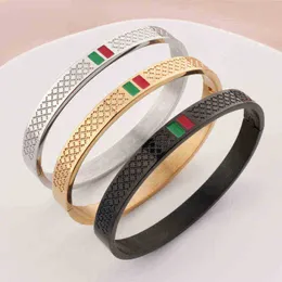 Designer smycken armband halsband ringtillbehör titan spänne armband ins stil ljus rostfritt stål olje dropparmband