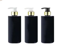 20st 500 ml Black Lotion Pump Shampoo Bottle Containers för kosmetisk förpackning Black PET med flytande tvål dispenserhigh qiantity1757814