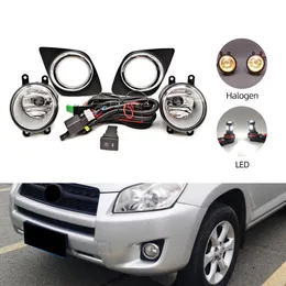 Toyota RAV4 2009 2010 2012 헤드 라이트 안개 램프 케이블 스위치 그릴 덮개 할로겐 안개등 프레임에 대한 LED 안개등