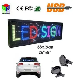 Display 12V Car WIFI LED Board Multicolor 26quotquot Programmable Scrolling Message Indoor P5 Full Color Sign12113736