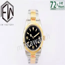 La fabbrica EW produce l'orologio da uomo Explorer Swiss 3230 Movimento meccanico 36mmX11.7mm Fibbia pieghevole in acciaio pregiato 904L