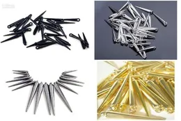 shopping new 2000pcs CCP Basketball Wives Earrings Spikes Beads Golden Spikes High Quality Mix colors3873730