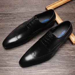 Moda Mens Mens Leather Shoes Dress Wedding Couro Genuíno oxford Shoe Man Black Borgonha Lace Up Square Toe Shoes For Men Formal