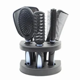 Portable Anti Static Silicone Hair Brush Set With Holder For