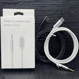 USB-кабели Type-C Мужчина до 3,5 мм Джек-телефонный автомобиль Aux Aux Aux Audio Cable Adapter для Samsung S23 S22 Ultra Plus Moblie Phone с пакетом стабильного
