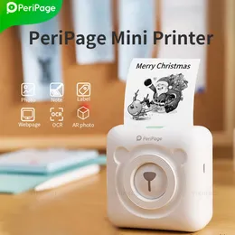 Printers PeriPage A6 Portable Thermal Photo Printer Mini Selfadhesive Label Printer Mobile Phone Bluetooth Inkfree Pocket Printer