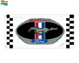 Ford Mustang Flags Banner Size 3x5ft 90150cm med metall GROMMETOUDDOOR FLAG1685801